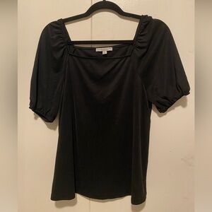 Black Puff Sleeve Blouse
